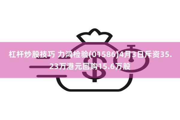 杠杆炒股技巧 力鸿检验(01586)4月3日斥资35.23万港元回购15.6万股