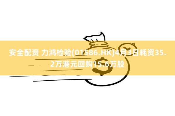 安全配资 力鸿检验(01586.HK)4月3日耗资35.2万港元回购15.6万股